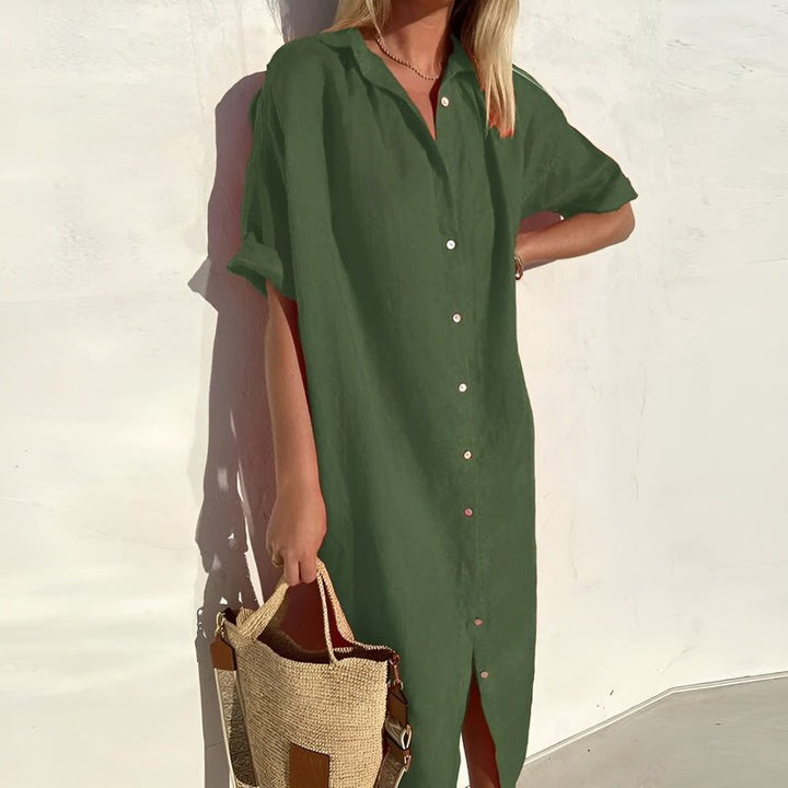 Robe chemise Sophie pour femmes | Coton respirant, style décontracté 0