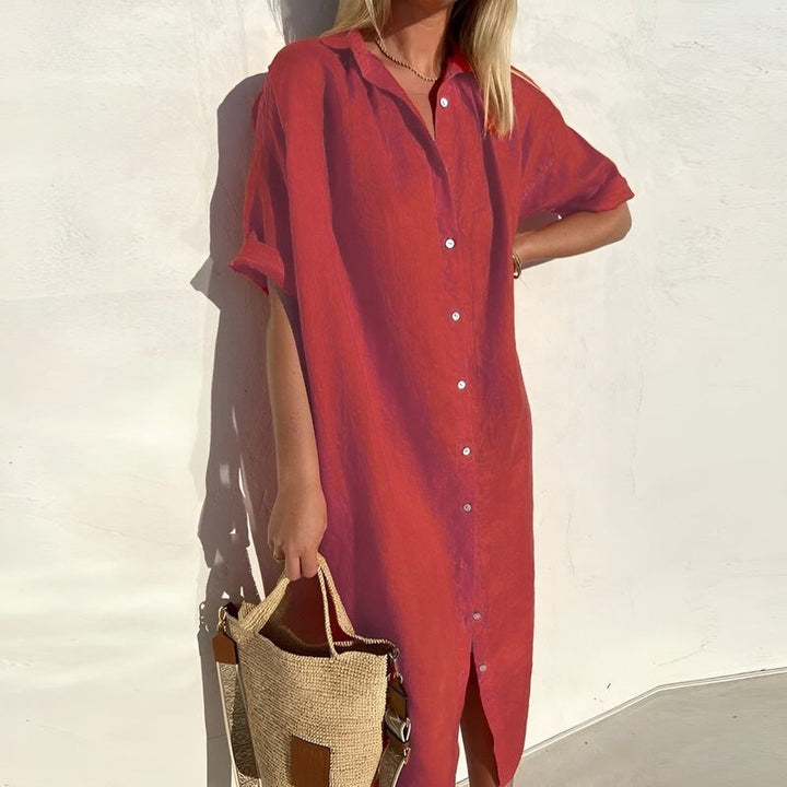 Robe chemise Sophie pour femmes | Coton respirant, style décontracté 1