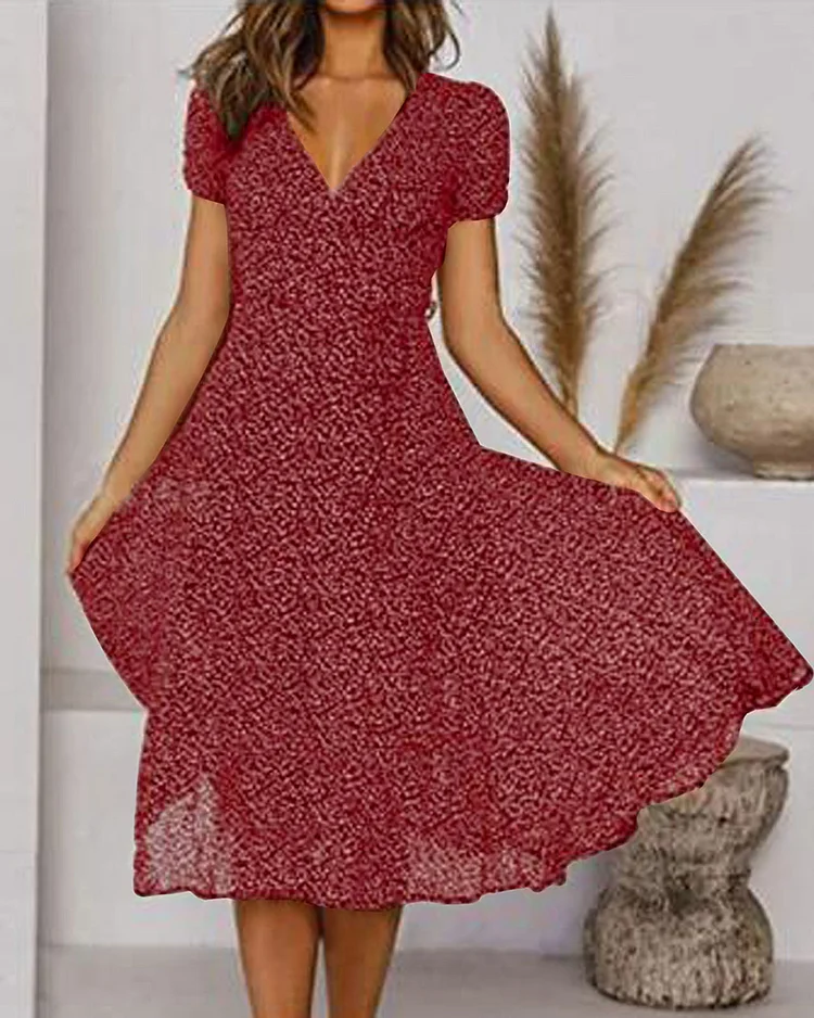 Robe d'été Élise pour femmes | Mousseline légère, Imprimé floral, Col en V élégant 5
