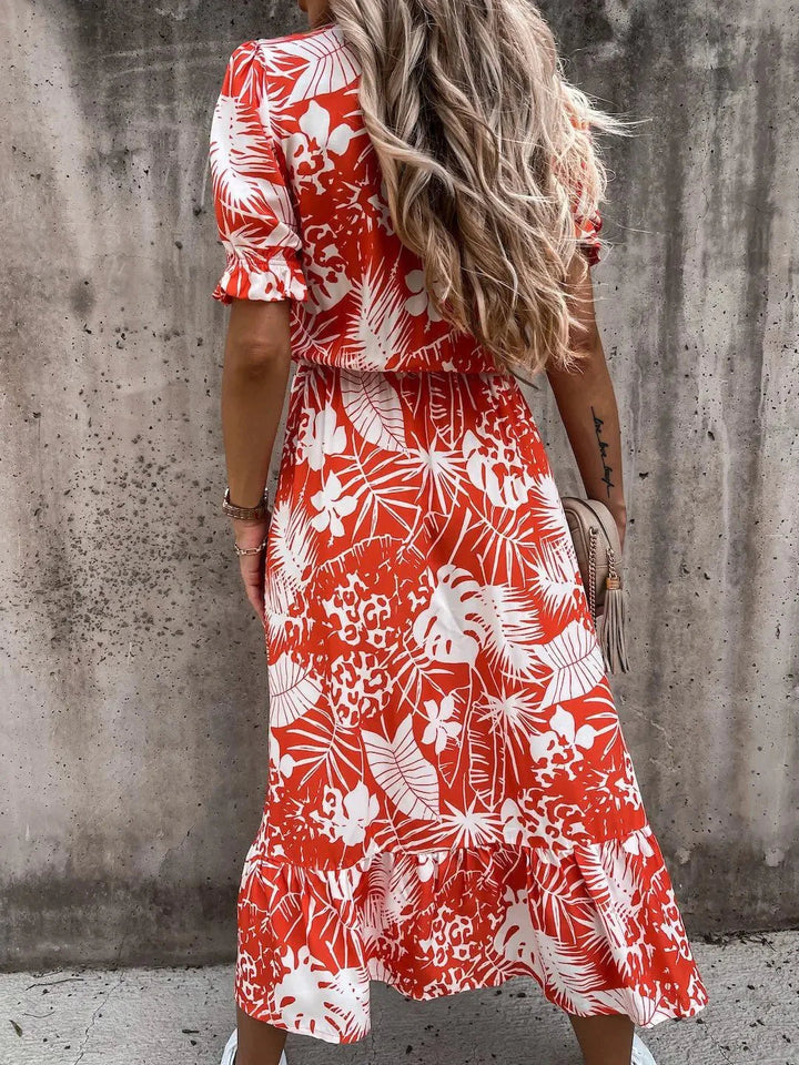 Robe d'été Fleurine | Imprimé Floral, Patte de Boutonnage & Fente Latérale 8
