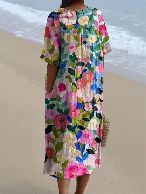 Robe d'été Ophélie | Imprimé Floral, Coupe Fluide pour Femmes 1