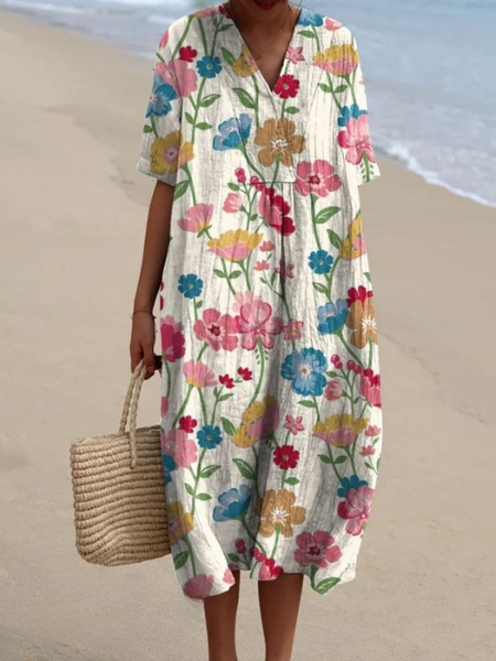 Robe d'été Ophélie | Imprimé Floral, Coupe Fluide pour Femmes 12