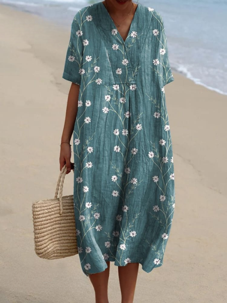 Robe d'été Ophélie | Imprimé Floral, Coupe Fluide pour Femmes 13