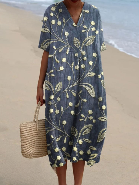 Robe d'été Ophélie | Imprimé Floral, Coupe Fluide pour Femmes 14