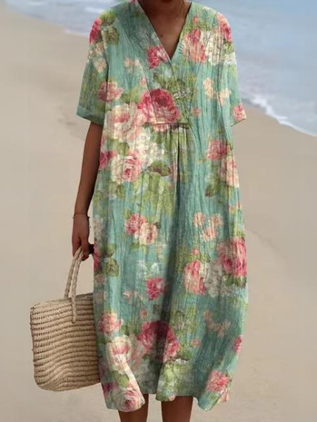 Robe d'été Ophélie | Imprimé Floral, Coupe Fluide pour Femmes 2