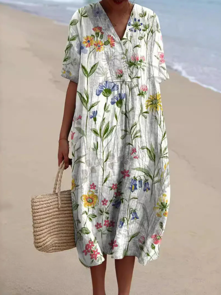 Robe d'été Ophélie | Imprimé Floral, Coupe Fluide pour Femmes 4
