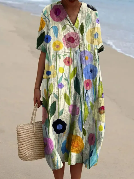 Robe d'été Ophélie | Imprimé Floral, Coupe Fluide pour Femmes 6