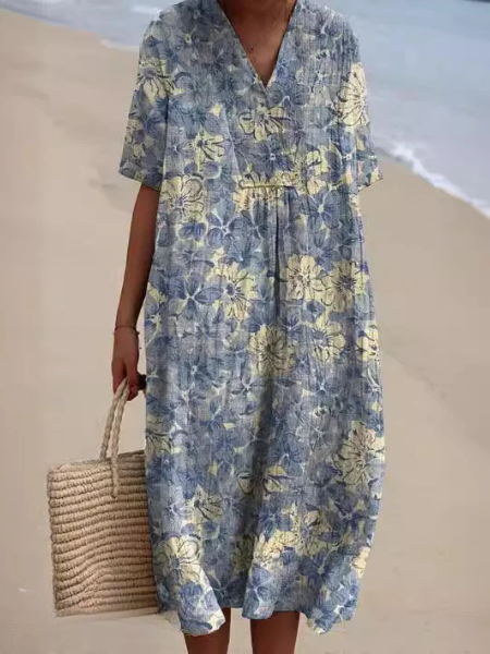 Robe d'été Ophélie | Imprimé Floral, Coupe Fluide pour Femmes 8