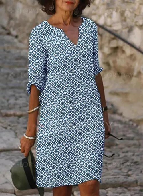 Robe d'été Zénaïde pour femmes | Mélange de coton et lin, coupe fluide et décontractée 3