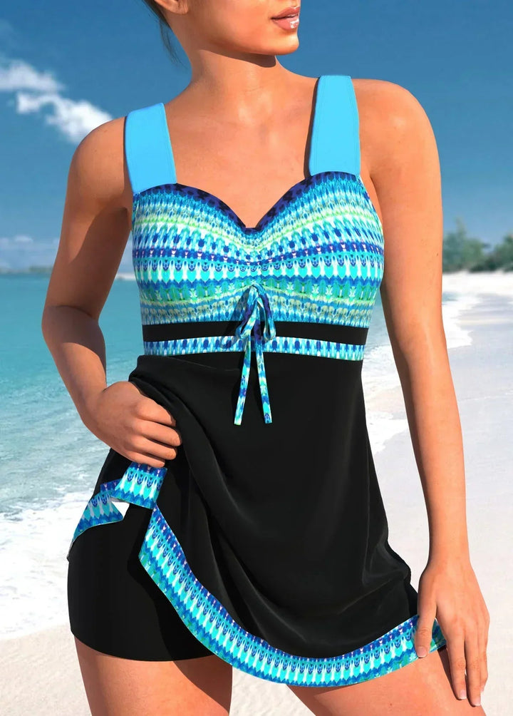 Robe de Plage Marina | Bretelles Larges & Rayures Nautiques 1