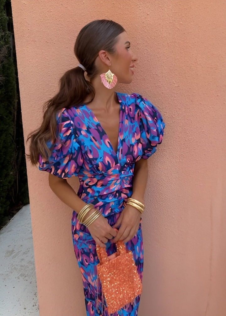 Robe de Soirée Levoire | Design Éblouissant & Manches Volumineuses 2