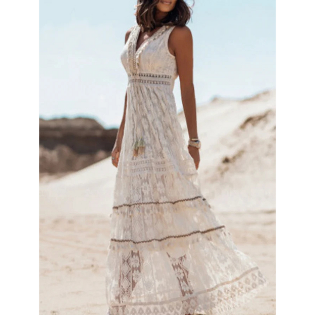 Robe longue Bianca | Style bohème fluide, légère et confortable 2