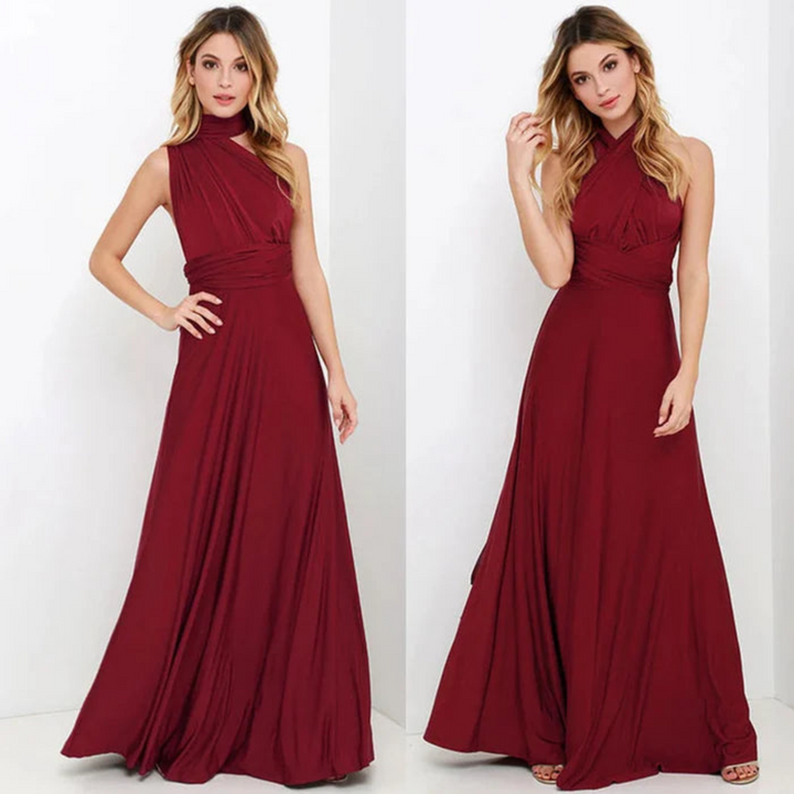 Robe longue Eléa | Design Modulable en Polyester Fluide, Élégante et Polyvalente 8