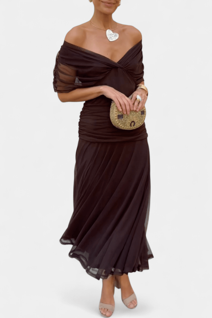 Robe longue Fleurine | Imprimé floral élégant pour femme, idéale pour soirées d'été 3