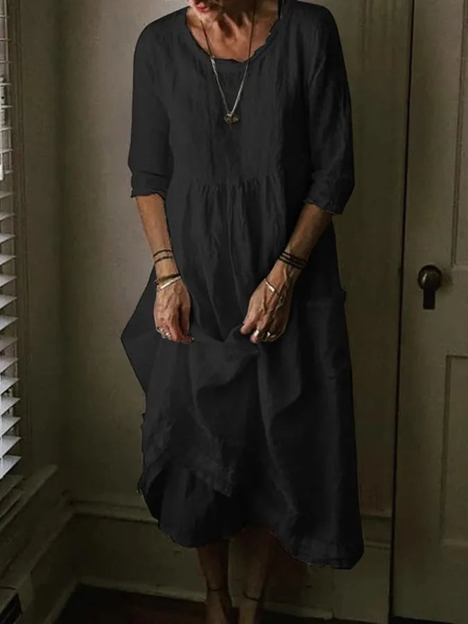 Robe longue Léonie | Lin léger et élégant, idéale pour toutes occasions 1