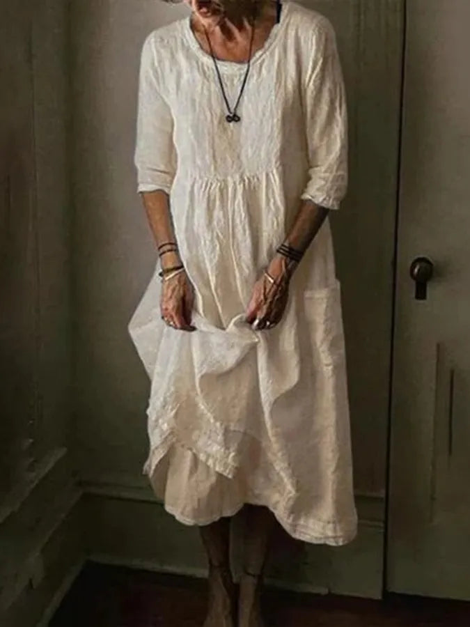 Robe longue Léonie | Lin léger et élégant, idéale pour toutes occasions 2