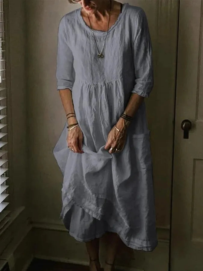 Robe longue Léonie | Lin léger et élégant, idéale pour toutes occasions 3
