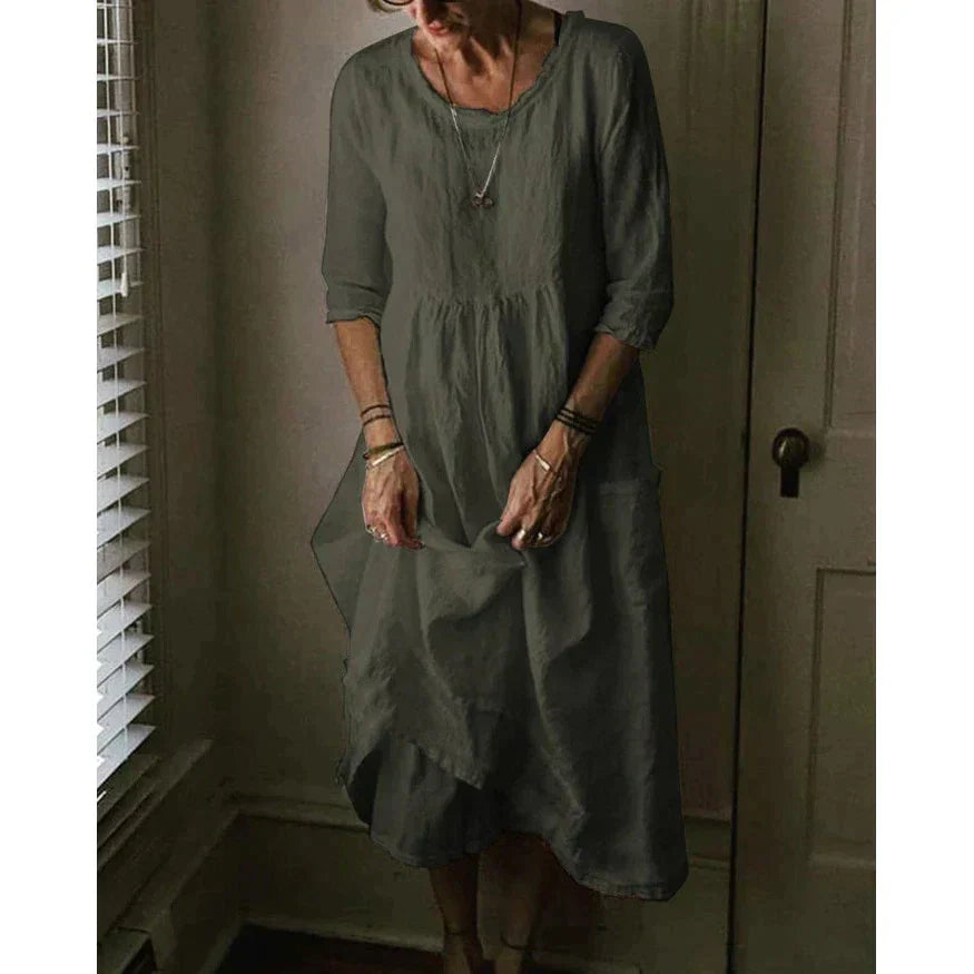 Robe longue Léonie | Lin léger et élégant, idéale pour toutes occasions 4
