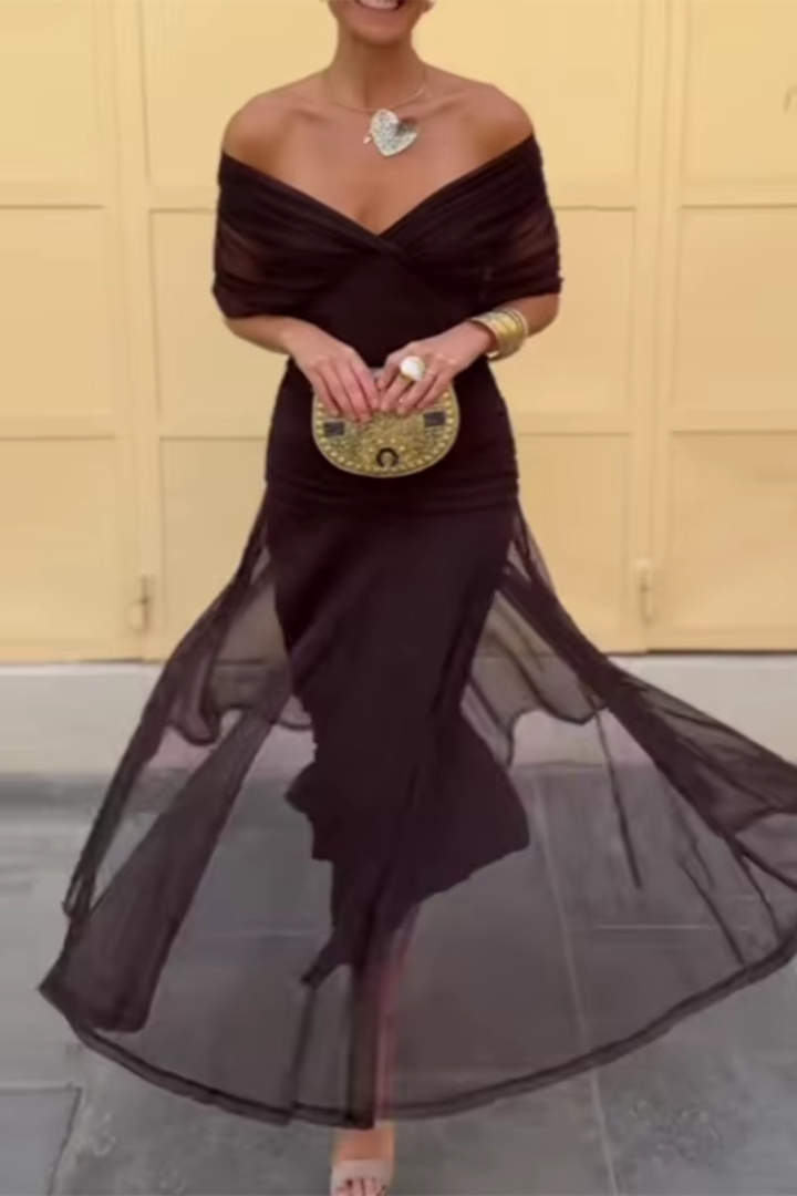 Robe longue Mira | Fluide et élégante, décolleté en V pour femmes 3