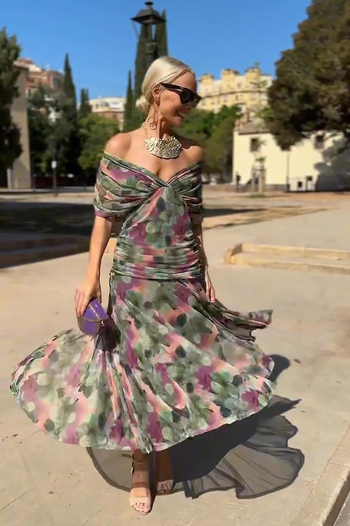 Robe longue Mira | Fluide et élégante, décolleté en V pour femmes 8