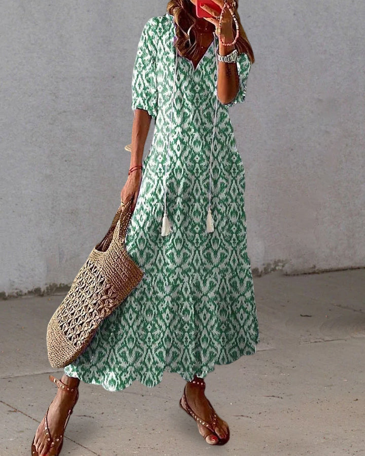 Robe longue été Isaline | Coton léger, style bohème pour femmes 3