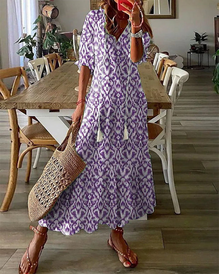 Robe longue été Isaline | Coton léger, style bohème pour femmes 4