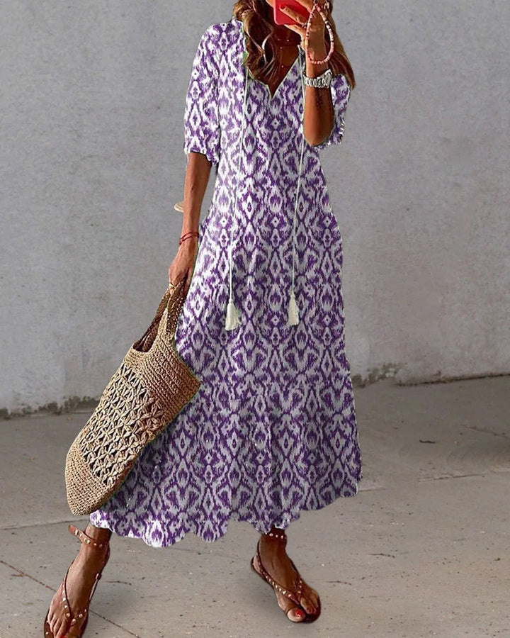 Robe longue été Isaline | Coton léger, style bohème pour femmes 5