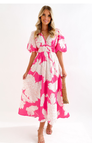 Robe longue femme Éva | Maxi, Col V élégant, Tissu léger 3