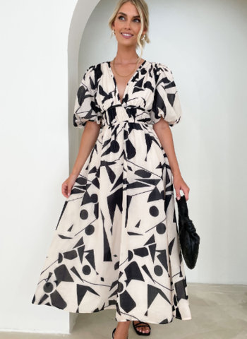 Robe longue femme Éva | Maxi, Col V élégant, Tissu léger 5