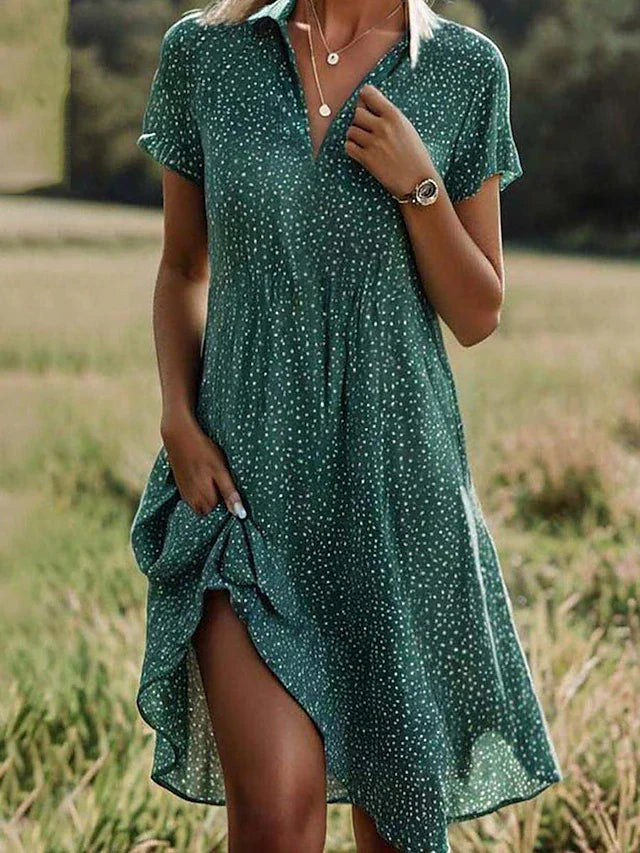 Robe midi Élodie femme | Élégante et confortable, tissu fluide 0