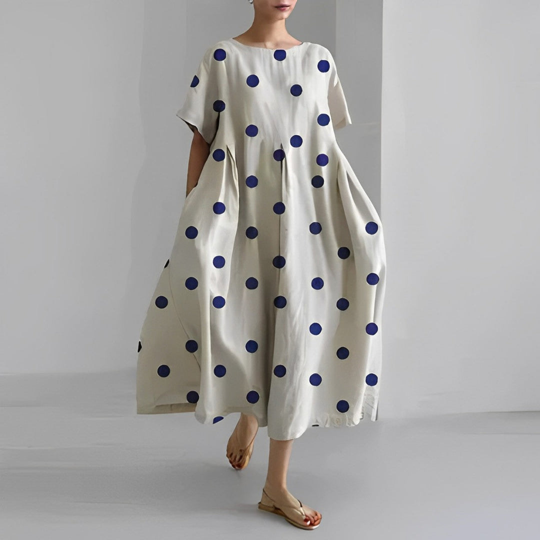Robe midi Inès pour femmes | Imprimé artistique, coupe ample, tissu léger 5