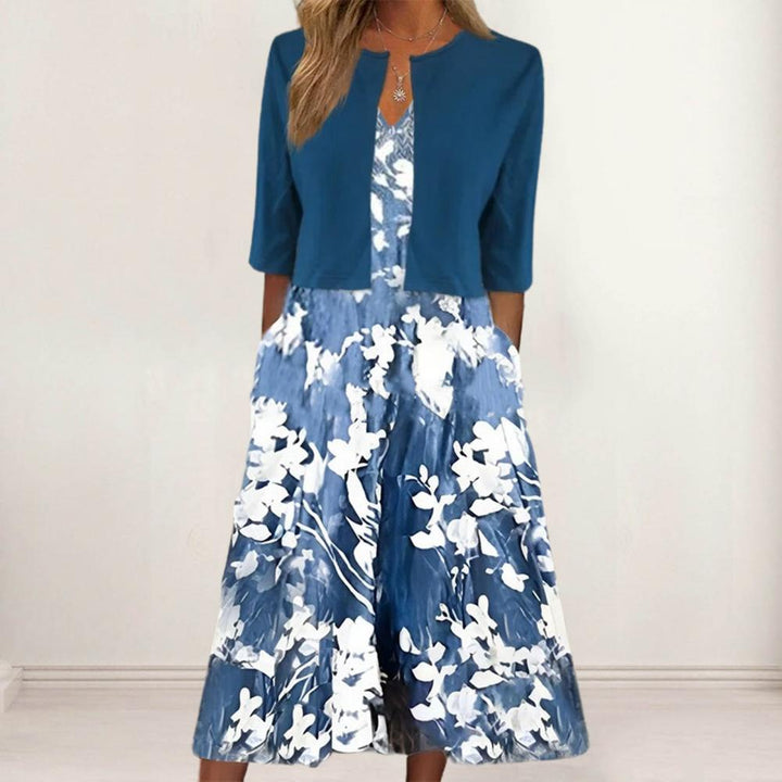 Robe midi Léa pour femmes | Tissu léger, design fleuri élégant 1