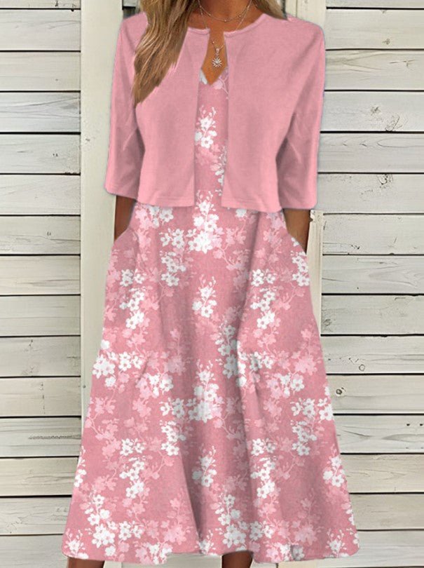 Robe midi Léa pour femmes | Tissu léger, design fleuri élégant 2