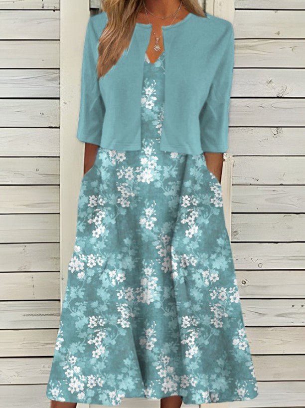 Robe midi Léa pour femmes | Tissu léger, design fleuri élégant 6
