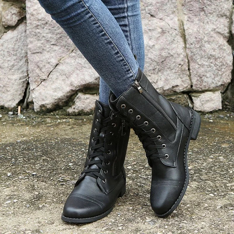 Bottes Lacées Julia Femme | Fermeture Éclair, Style Urbain 1
