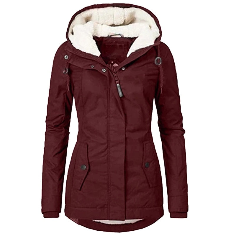Manteau Eva Femme à Capuche | Doublure Chaude, Coupe Cintrée 3
