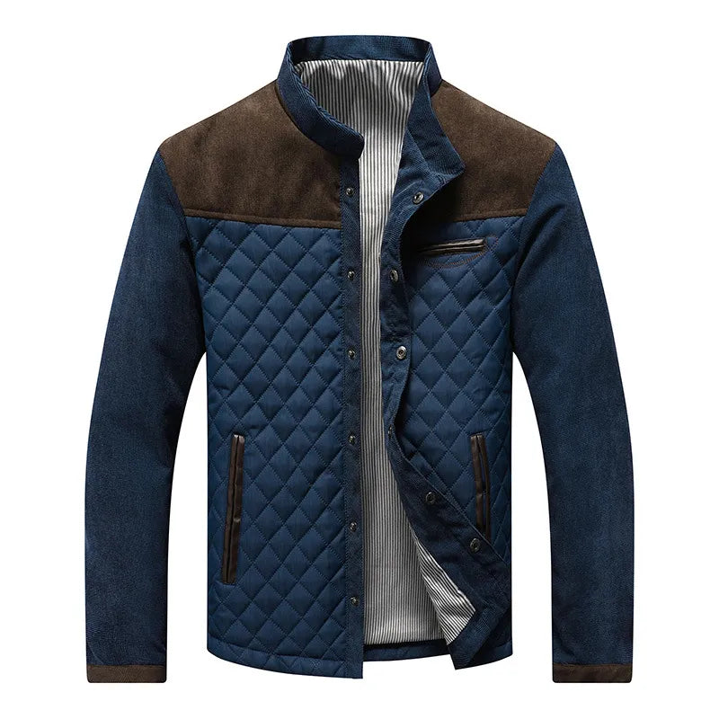 Veste Matelassée Nicolas | Col Montant, Finitions Suédine Homme 0