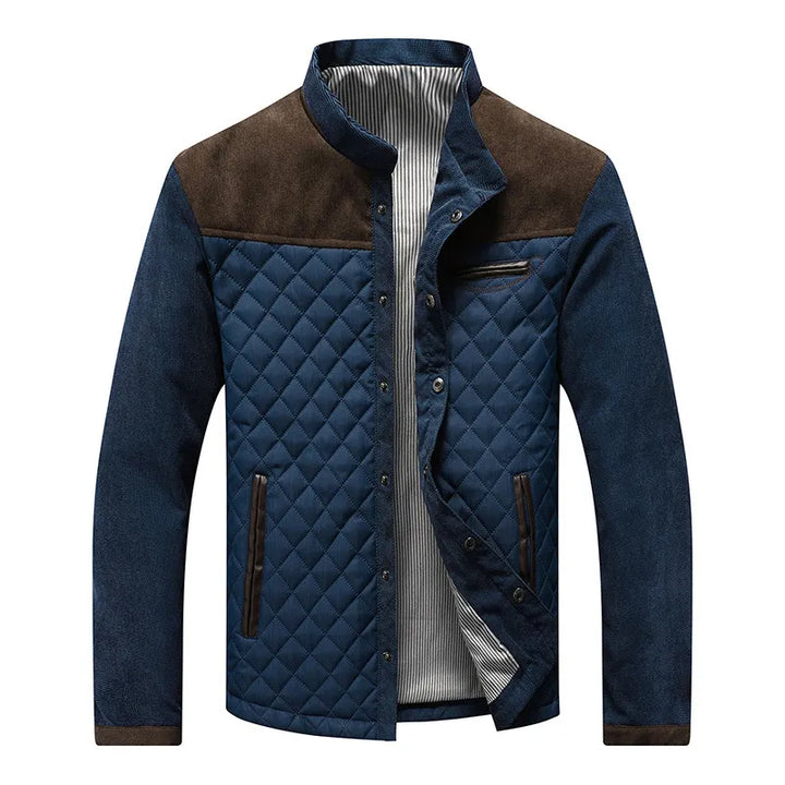 Veste Matelassée Nicolas | Col Montant, Finitions Suédine Homme 0