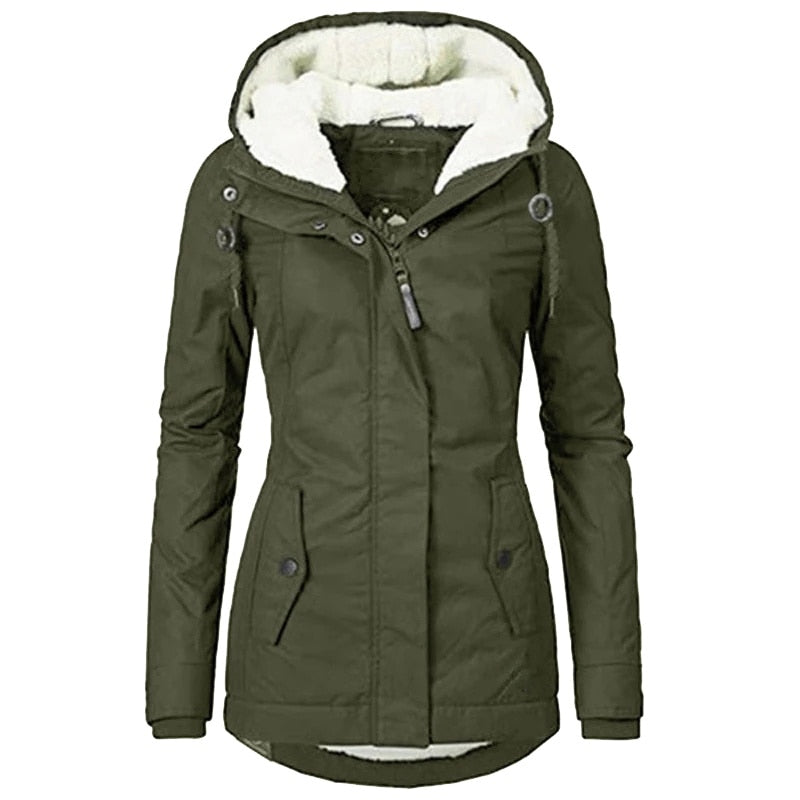 Manteau Eva Femme à Capuche | Doublure Chaude, Coupe Cintrée 5