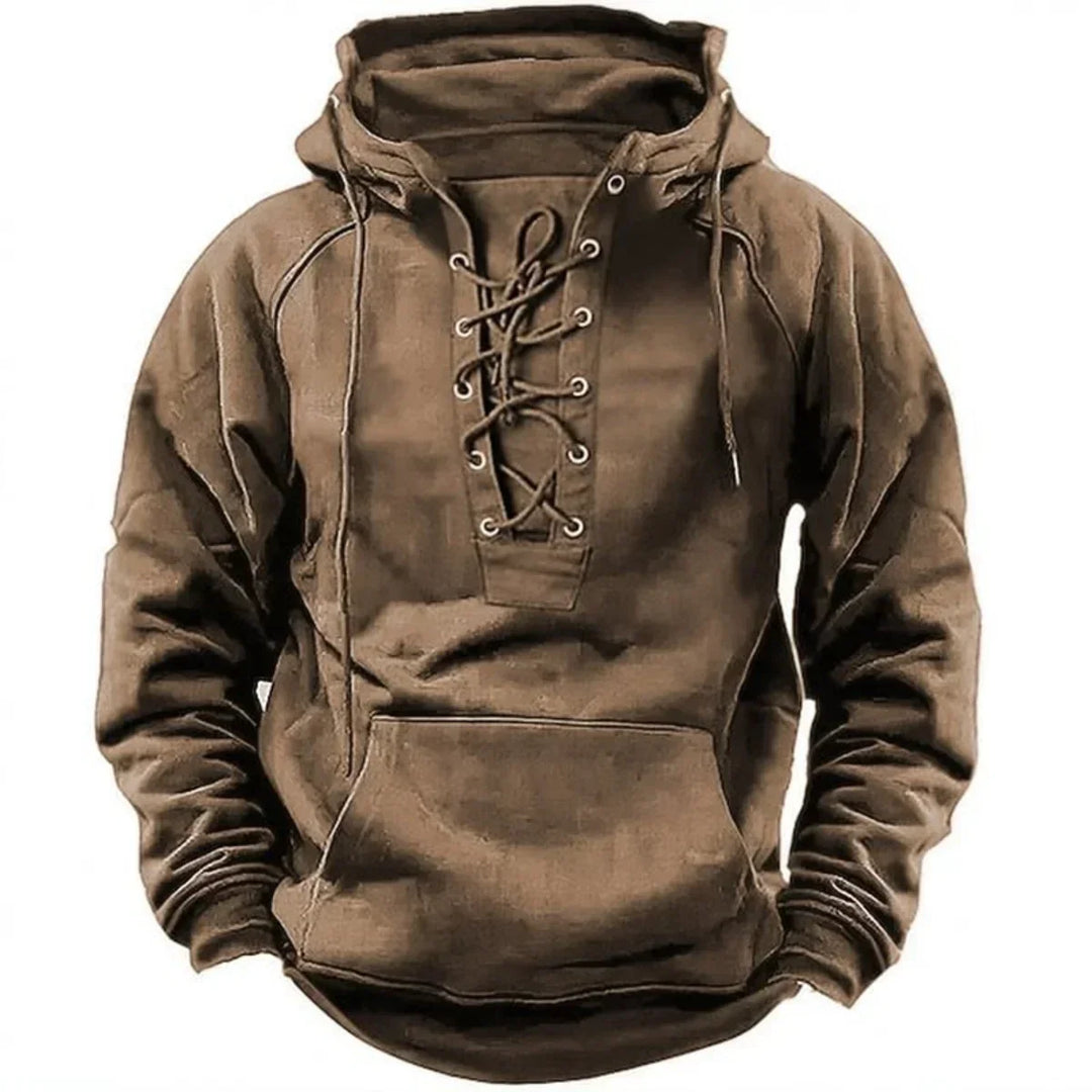 Sweat à Capuche Épais Léo Homme | Style Rétro et Chaud 2