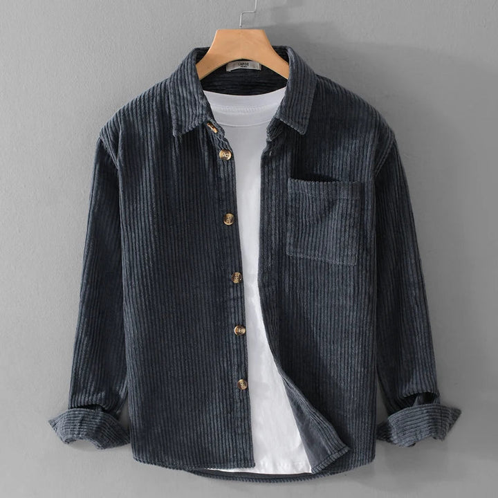 Chemise en velours côtelé Sacha Homme | Coupe ajustée, confort chaud 0
