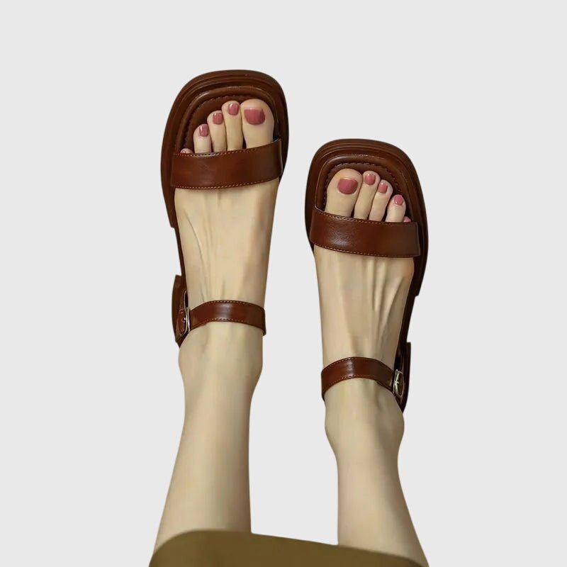 Sandales Celestia Femme | Cuir Orthopédique, Talon Colonne Confortable 1