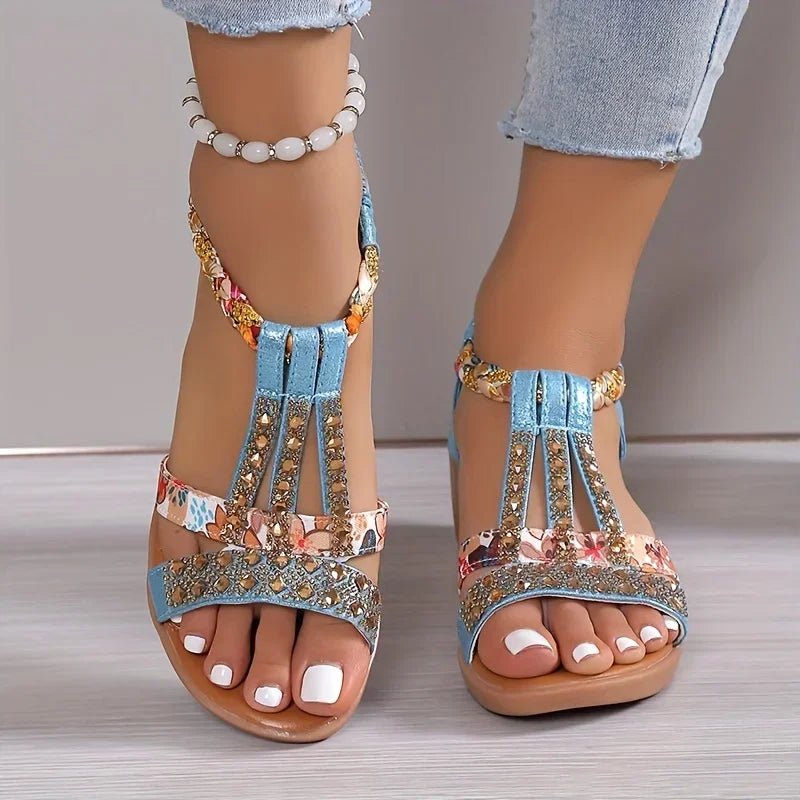 Sandales Stella Femme | Compensées à Strass, Confort Estival 2