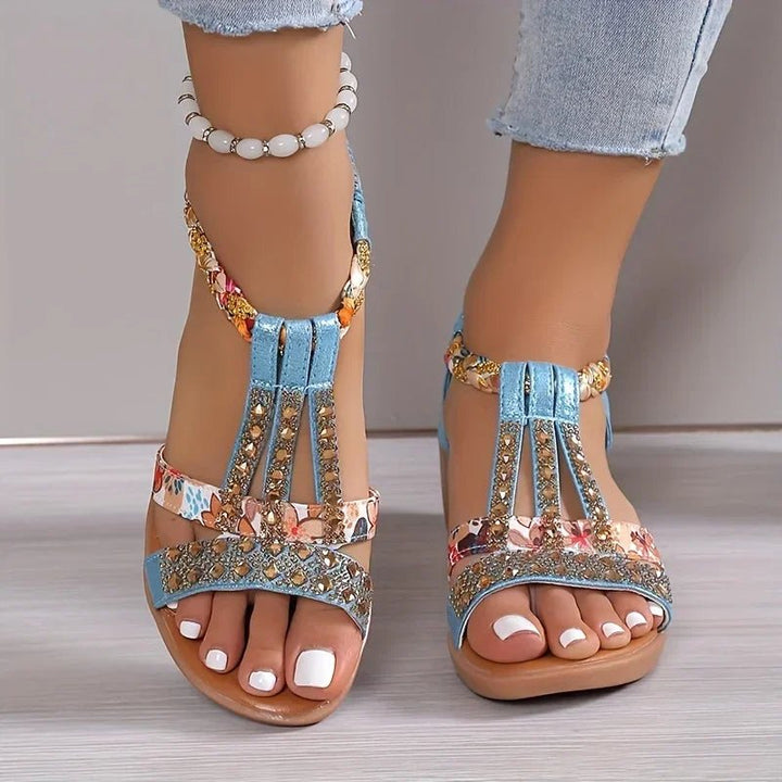 Sandales Stella Femme | Compensées à Strass, Confort Estival 2