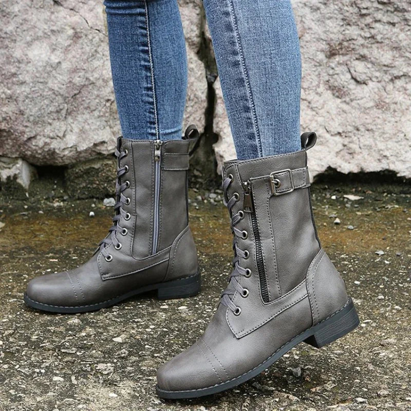 Bottes Lacées Julia Femme | Fermeture Éclair, Style Urbain 2