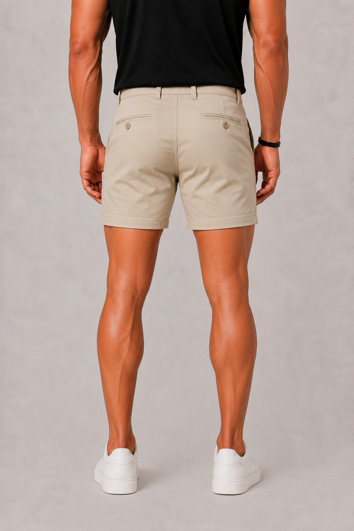 Short Chino Celvoir | Coupe Droite, Coloris Uni, Poches Latérales 1