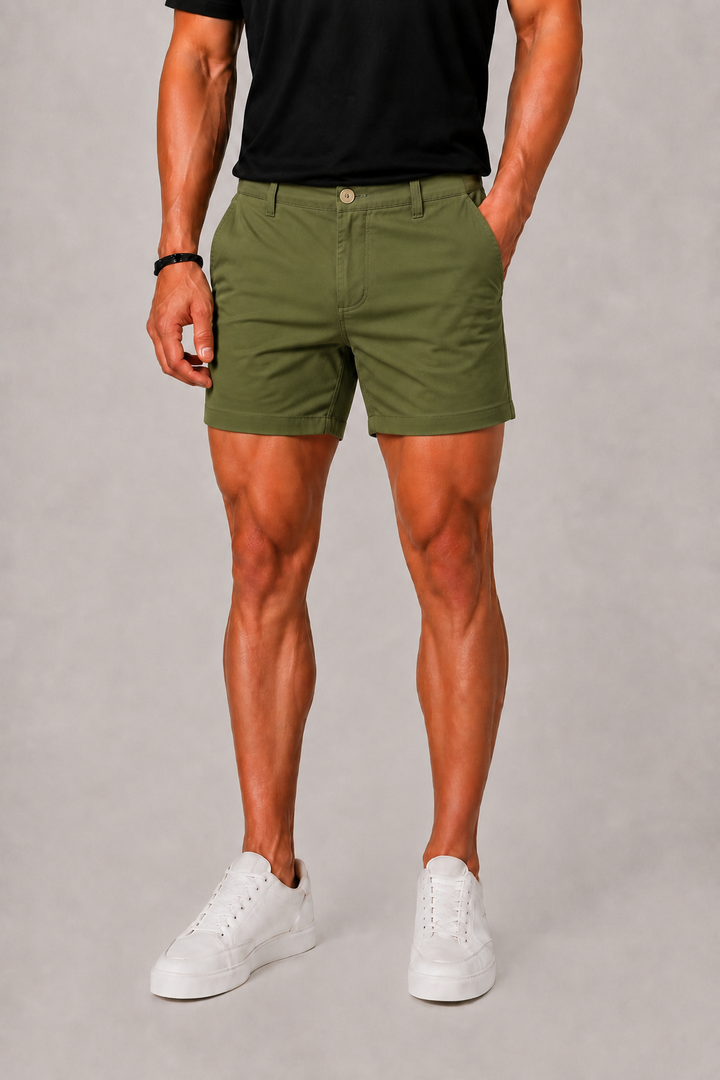 Short Chino Celvoir | Coupe Droite, Coloris Uni, Poches Latérales 5
