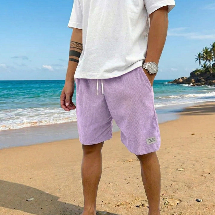 Short Gabin | Velours Côtelé, Taille Élastique, Style Décontracté Homme 2
