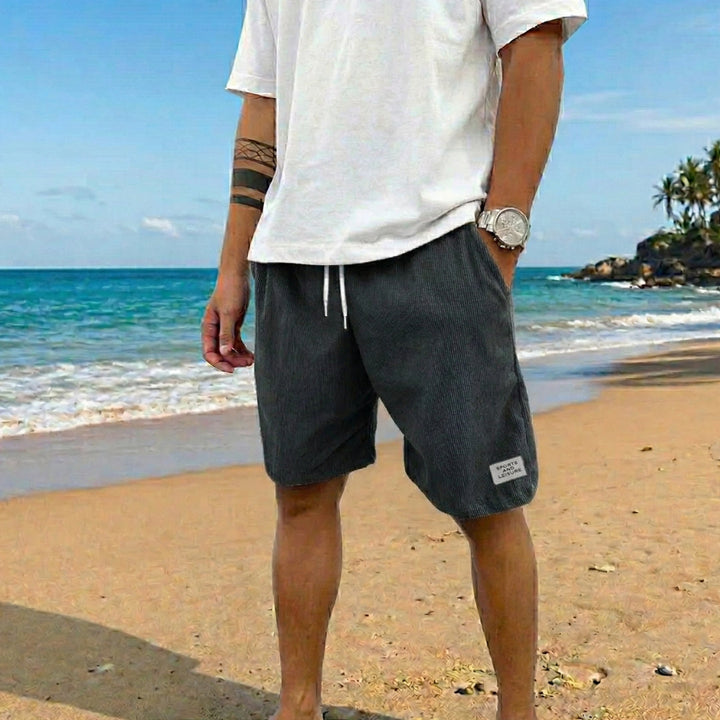 Short Gabin | Velours Côtelé, Taille Élastique, Style Décontracté Homme 3