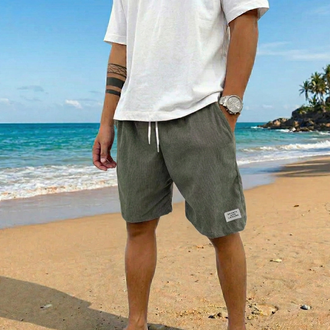 Short Gabin | Velours Côtelé, Taille Élastique, Style Décontracté Homme 6